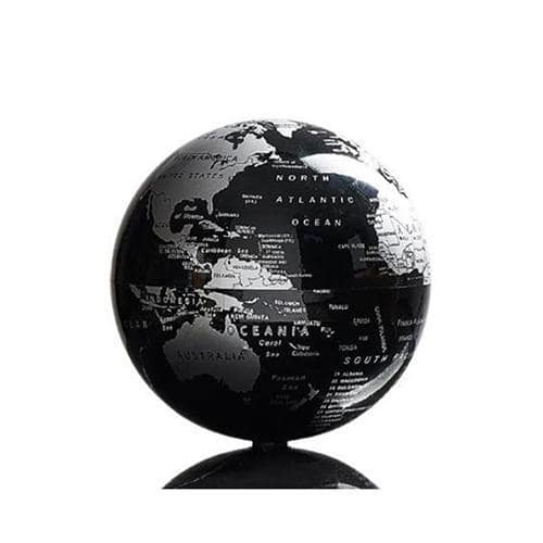 Jordglob Design - (Svart / Silver)
