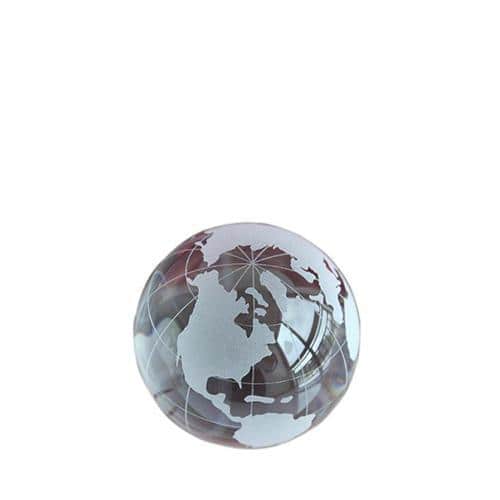 Jordglob Mini I Glas - Lasergraverad